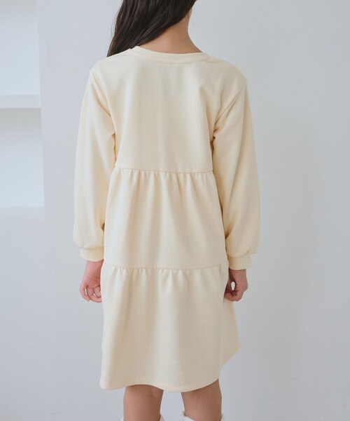 ROPE' PICNIC（ロペピクニック）の「【KIDS/キッズ】裏毛ティアードロゴワンピース（ワンピース・キッズ・ライトグレー/キナリ・L/M/S）」の18枚目の写真