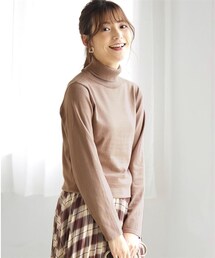 nissen | 大きいサイズ優しい肌触りの定番タートルネックセーター(ニット/セーター)