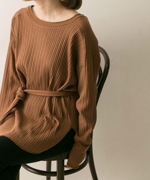 URBAN RESEARCH（アーバンリサーチ）の「パターンメッシュチュニック（チュニック・レディース・PINK/IVORY/BROWN/INKBLACK・FREE）」の18枚目の写真