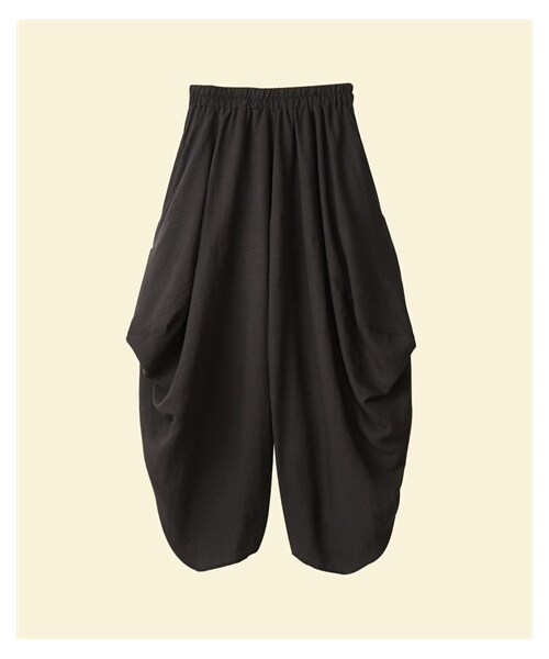 nissen（ニッセン）の「【Soiunique】オーバーサイズサルエルパンツ（パンツ・レディース・ブラウンカーキ/ブラック・M/L）」の3枚目の写真