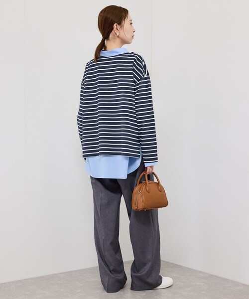 ROPE' PICNIC（ロペピクニック）の「ボックスシルエットボーダーカットソー（Tシャツ/カットソー・レディース・ブラック系/ブラウン/ネイビー系・F）」の20枚目の写真