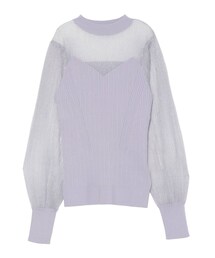 LAGUNAMOON | シアーボリュームスリーブニットプルオーバー(ニット/セーター)