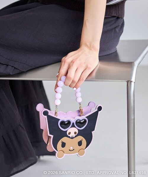 ROPE' PICNIC(ロペピクニック)の「【サンリオキャラクターズ×ROPE' PICNIC】日焼けデザイン フェイスモチーフショルダーバッグ(ショルダーバッグ・レディース・ホワイト系/ラベンダー/ピンク系/ブルー系/イエロー系・F)」の13枚目の写真