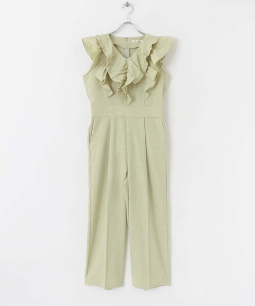 SENSE OF PLACE by URBAN RESEARCH（センスオブプレイスバイアーバンリサーチ）の「フリルスリーブオールインワン（サロペット/オーバーオール・レディース・IVORY/NAVY/CHARCOAL・S/M）」の4枚目の写真