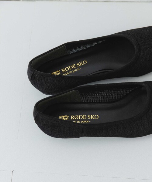 RODE SKO（ロデスコ）の「『MADE IN JAPAN』スクエアベロアメッシュフラット（バレエシューズ・レディース・BLACK/BEIGE/GRAY・36/37/38）」の20枚目の写真