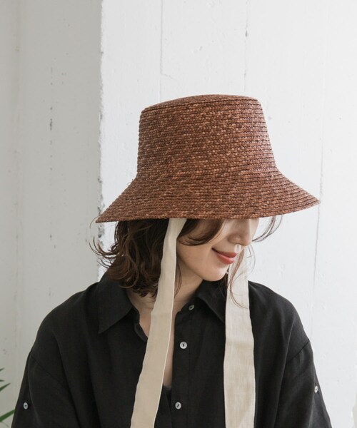 URBAN RESEARCH DOORS（アーバンリサーチドアーズ）の「リボン麦わら帽子（ハット・レディース・BLACK/BROWN・one）」の16枚目の写真