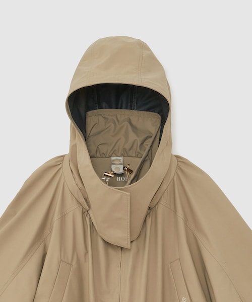 ROPE'(ロペ)の「【Mizuno for ROPE'】ライナー付き ギャザーマウンテンパーカー(マウンテンパーカー・レディース・ブラック/ベージュ・36/38)」の7枚目の写真