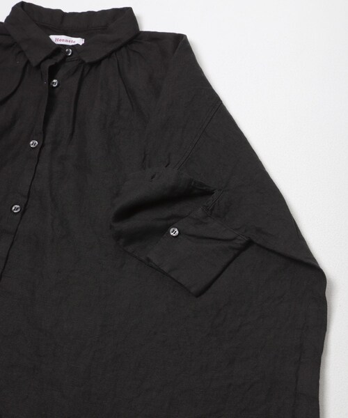 かぐれ（カグレ）の「Honnete　H/SLV GATHER SHIRTS（シャツ/ブラウス・レディース・BLUE/NOIR/SILVER・One）」の7枚目の写真