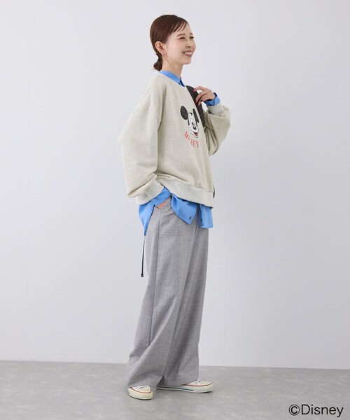 ROPE' PICNIC（ロペピクニック）の「MICKEY MOUSE/プリントスウェット（スウェット・レディース・キナリ/グリーン・38）」の6枚目の写真