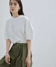SALON adam et rope' | 【UVケア・接触冷感】カーブスリーブクルーネックTシャツ(Tシャツ/カットソー)