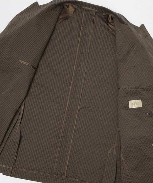 URBAN RESEARCH（アーバンリサーチ）の「『別注』NEAT×URBS　DOT'S SEERSUCKER DOUBLE（テーラードジャケット・メンズ・BLACK/BROWN・44/46/48/50）」の14枚目の写真