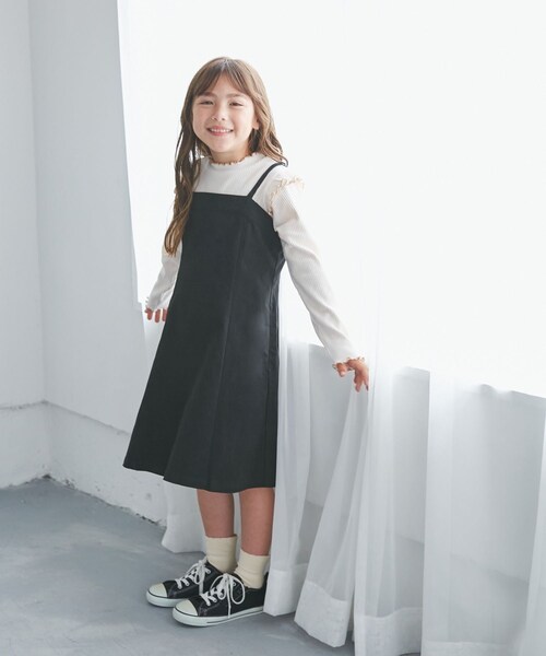ROPE' PICNIC(ロペピクニック)の「【KIDS/キッズ】マーメイドキャミワンピース(ワンピース・キッズ・ブラック/ベージュ・L/M/S)」の9枚目の写真
