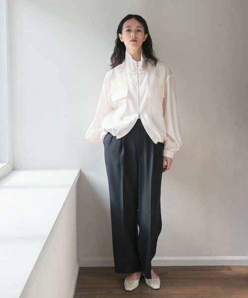 URBAN RESEARCH（アーバンリサーチ）の「シアージップブルゾン（ブルゾン・レディース・KHAKI/OFF/BLACK・FREE）」の11枚目の写真