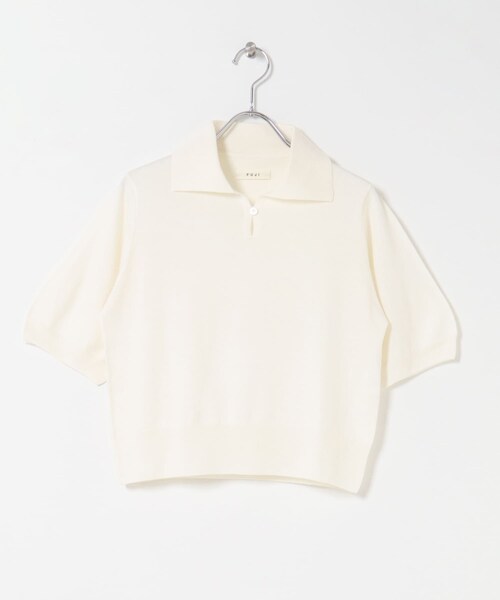 URBAN RESEARCH DOORS(アーバンリサーチドアーズ)の「FUJI SILKCASHMERE SKIPPERPOLO(ニット/セーター・レディース・BROWN/BEIGE/OFF WHITE・2)」の5枚目の写真