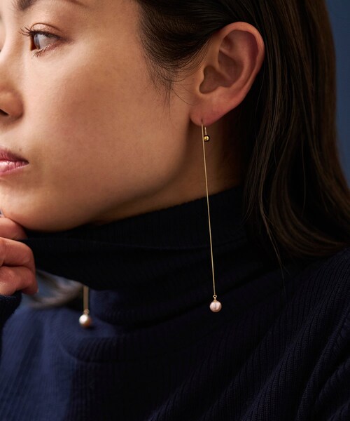 ROPE'(ロペ)の「R(ロペ アール)K10 ピンクパールアメリカンピアス(ピアス(両耳用)・レディース・ゴールド・F)」の16枚目の写真