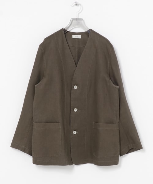 URBAN RESEARCH（アーバンリサーチ）の「Nomat　PIPING JACKET/HERRINGBONE（テーラードジャケット・レディース・BROWN・2）」の3枚目の写真
