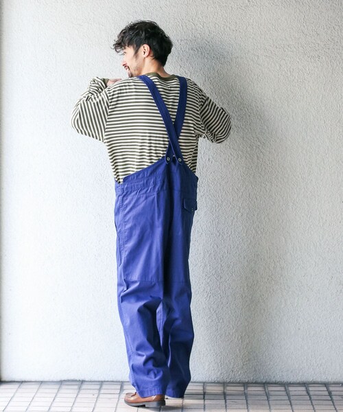 URBAN RESEARCH Sonny Label（アーバンリサーチサニーレーベル）の「ARMY TWILL　LightHerringbone Overall（つなぎ/オールインワン・メンズ・WHITE/NAVY・M/L）」の8枚目の写真
