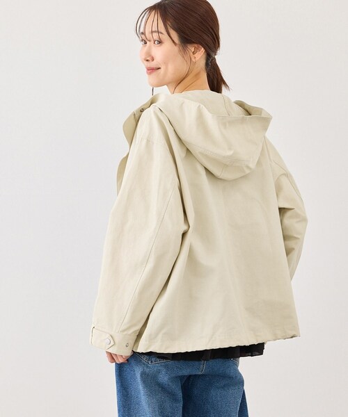 ROPE' PICNIC（ロペピクニック）の「ベーシックマウンテンパーカー スプリングコート/撥水（マウンテンパーカー・レディース・チャコール/キナリ/ダークブラウン/ネイビー・F）」の17枚目の写真