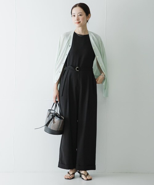 URBAN RESEARCH(アーバンリサーチ)の「『2サイズ展開』 ベルト付きオールインワン(つなぎ/オールインワン・レディース・NAVY/BLACK・36/38)」の5枚目の写真