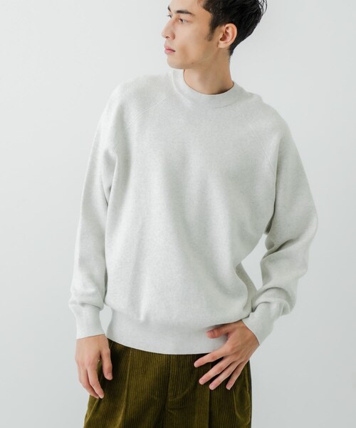 URBAN RESEARCH（アーバンリサーチ）の「綿カシミヤスウェットニット（ニット/セーター・メンズ・GRAY/KHAKI/OATMEAL/NAVY・M/L）」の7枚目の写真