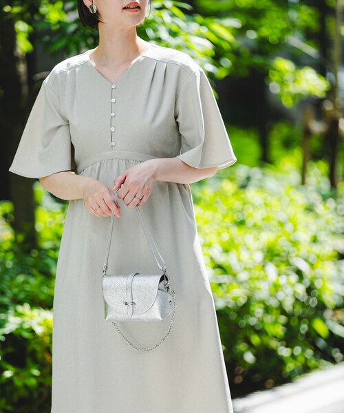 URBAN RESEARCH ROSSO（アーバンリサーチロッソ）の「『UR TECH DRYLUXE』F by ROSSO　ウエストマークワンピース（ワンピース・レディース・BEIGE/L/GRAY/NAVY・36/38）」の5枚目の写真