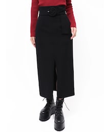MURUA（ムルーア）の「【20th Anniversary Iconic Items】ベルテッドペンシルスリットスカート（スカート・レディース）」