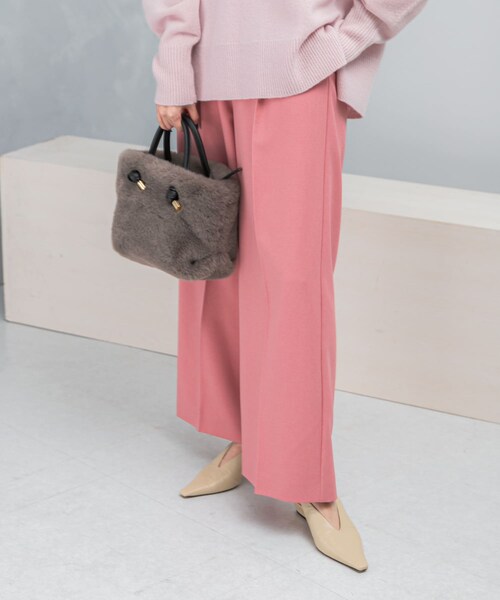 URBAN RESEARCH ROSSO（アーバンリサーチロッソ）の「イージーケアタックイージーパンツ（その他パンツ・レディース・OFF/BABY PINK/BLACK・36/38）」の4枚目の写真