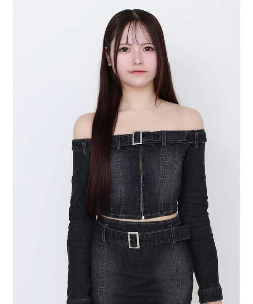 EATME（イートミー）の「ベルトオフショルデニムTOP（その他トップス・レディース・ブラック/ブルー/ブラウン・S/M/F）」の15枚目の写真