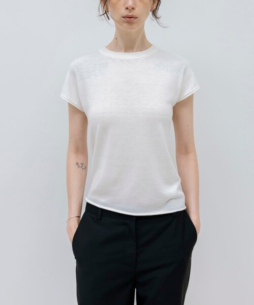 URBAN RESEARCH（アーバンリサーチ）の「STUDIO DOE　French Sleeve Knit Top（ニット/セーター・レディース・GREY/BLACK/WHITE・S）」の6枚目の写真