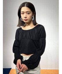 EMODA | アームギャザーショートプルオーバー(Tシャツ/カットソー)