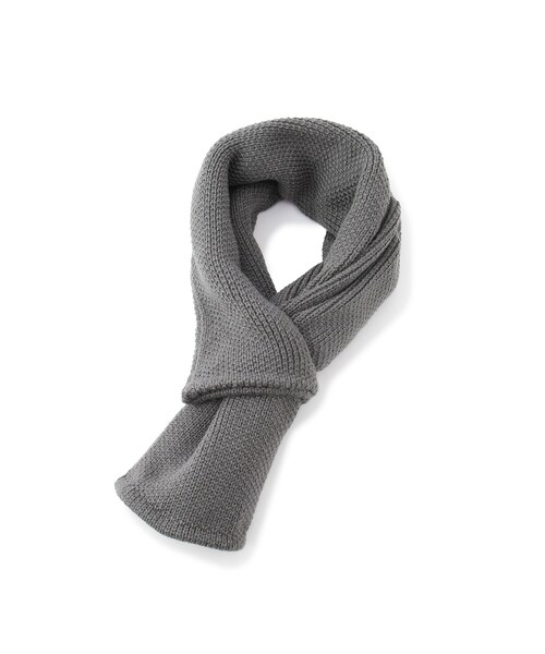 ADAM ET ROPE'(アダムエロペ)の「【KYOU/キョウ】NOSTALGIA Bulky Yarn 2way Stole(マフラー・メンズ・グレー・F)」の5枚目の写真