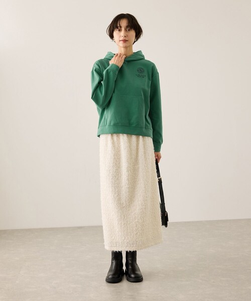 ROPE' PICNIC（ロペピクニック）の「【le coq sportif/ルコックスポルティフ】防風リブニットフーディースウェット/UVカット（パーカー・レディース・ベージュ/グリーン/ネイビー・F）」の13枚目の写真