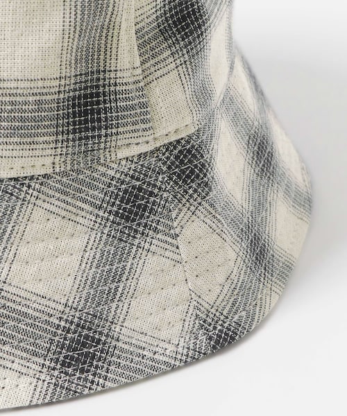 SENSE OF PLACE by URBAN RESEARCH（センスオブプレイスバイアーバンリサーチ）の「『ユニセックス』チェックバケットハットB（ハット・メンズ・BLACK/IVORY/NAVY・one）」の8枚目の写真