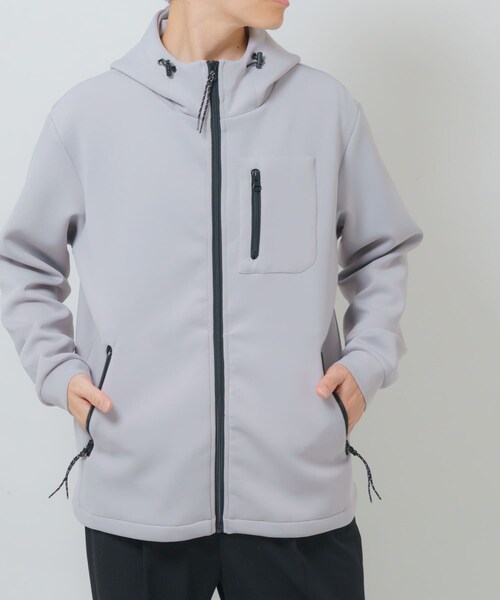 ITEMS URBANRESEARCH(アイテムズ アーバンリサーチ)の「調温機能ストレッチダンボールパーカー(楽着シリーズ)(パーカー・メンズ・BLK/GRY/NVY・M/L)」の15枚目の写真
