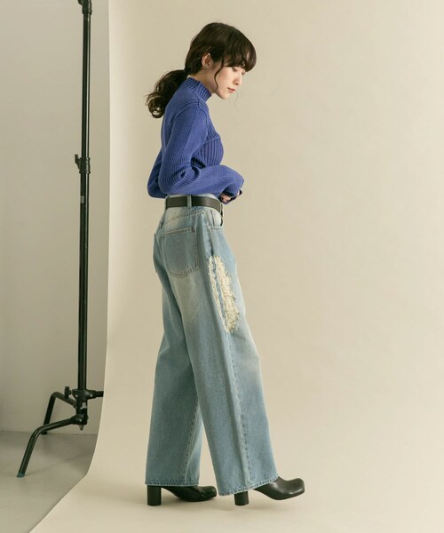 KBF（ケイビーエフ）の「ステッチデザインラウンドトゥブーツ（ブーツ・レディース・IVORY/BLUE GRAY/BLACK・36/37/38）」の19枚目の写真