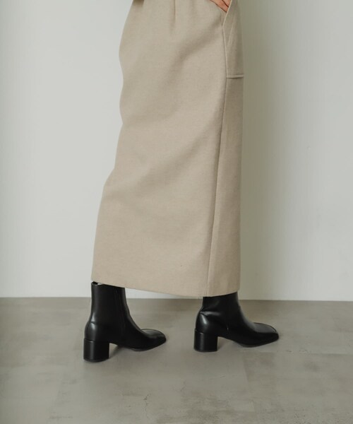 SENSE OF PLACE by URBAN RESEARCH（センスオブプレイスバイアーバンリサーチ）の「ワイドスクエアショートブーツ（ブーツ・レディース・BLACK/IVORY/BEIGE・S/M/L）」の21枚目の写真