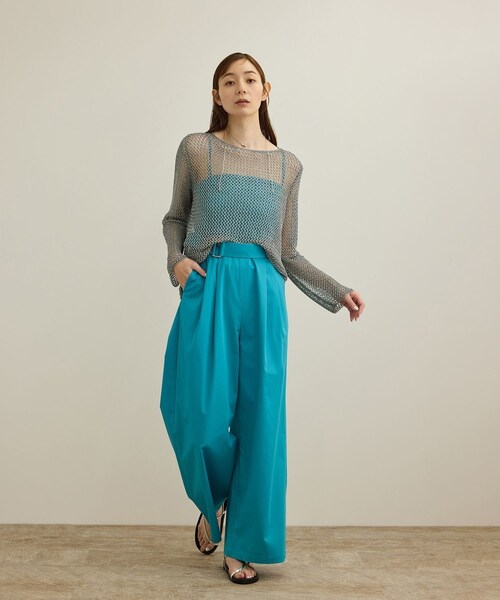 ROPE'(ロペ)の「ラメコードメッシュプルオーバー/洗える(その他トップス・レディース・ゴールド/シルバー・F)」の15枚目の写真