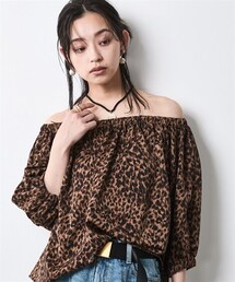 nissen | レオパードプリントブラウス＜大きいサイズ有＞シックスタイル(シャツ/ブラウス)