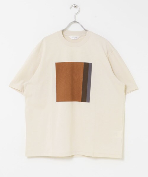 URBAN RESEARCH DOORS(アーバンリサーチドアーズ)の「STILL BY HAND 強撚コットン天竺グラデーションプリントTシャツ(Tシャツ/カットソー・メンズ・WHITE/GREIGE/L/BEIGE・46/48)」の19枚目の写真