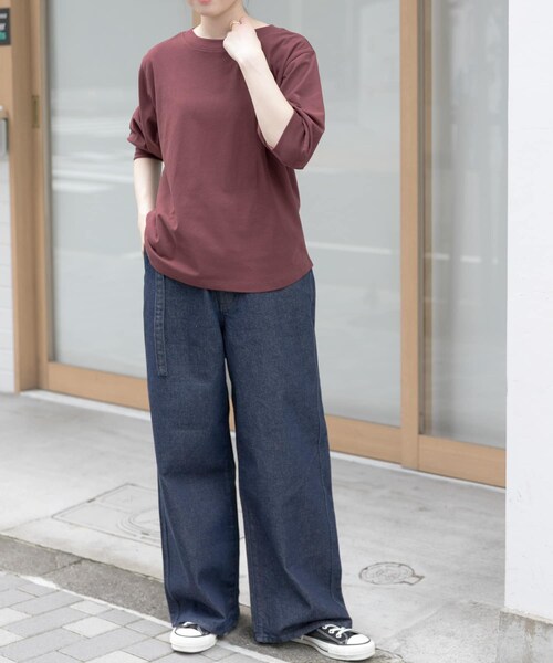 URBAN RESEARCH DOORS(アーバンリサーチドアーズ)の「FORK&SPOON JFデニムベルトセットルーズパンツ(デニムパンツ・レディース・ONEWASH/BLUE・1/2)」の9枚目の写真