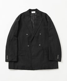 new basic　WOOL LINEN DOUBLE JACKET