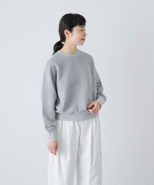 かぐれ（カグレ）の「『2サイズ展開』コットンリヨセルスウェットプルオーバー（スウェット・レディース・L/GRAY/GRAY/NAVY・0/1）」の20枚目の写真