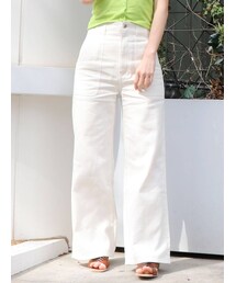 dazzlin | ハイウエストポケットワイドパンツ(デニムパンツ)
