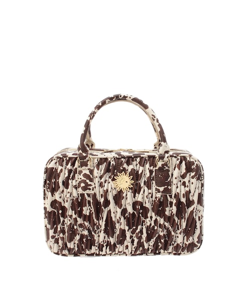 EVRIS（エヴリス）の「ワイドスクエアハンドBAG（ハンドバッグ・レディース・ホワイト/ブラック/ミックス・F）」の3枚目の写真