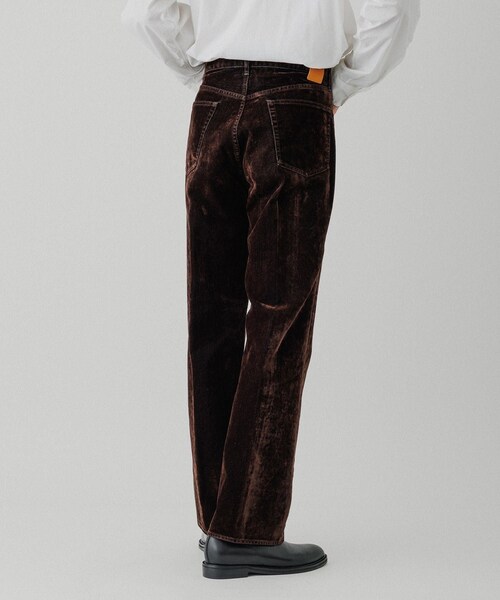 ADAM ET ROPE'（アダムエロペ）の「【ISKO】フロッキーデニム ストレートスラックス / ADAM ET ROPE' JEANS -IMAG-（デニムパンツ・メンズ・ブラック系/ダークブラウン系・L/M）」の8枚目の写真