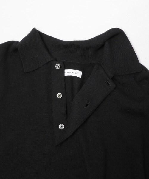 URBAN RESEARCH（アーバンリサーチ）の「CASH FEEL W/MID ニットポロ（ニット/セーター・メンズ・BLACK/CHARCOAL/BROWN・M/L）」の14枚目の写真