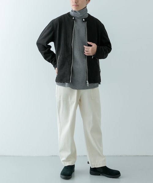 ITEMS URBANRESEARCH（アイテムズ アーバンリサーチ）の「裏フリース F.S. シングル ライダース（ライダースジャケット・メンズ・BLK/BRN/CHA・M/L）」の8枚目の写真