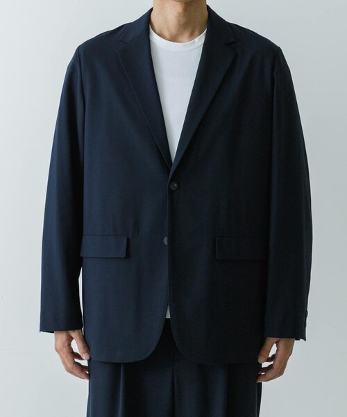 URBAN RESEARCH（アーバンリサーチ）の「ATON　HIGH TWIST WOOL JACKET（テーラードジャケット・メンズ・BLACK/NAVY・4/6）」の7枚目の写真