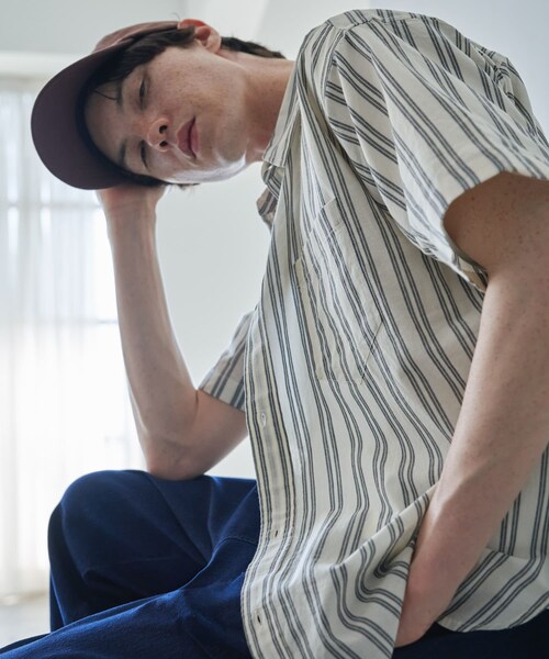 URBAN RESEARCH Sonny Label（アーバンリサーチサニーレーベル）の「インドコットンストライプシャツ（シャツ/ブラウス・メンズ・オフ/ブルー・M/L）」の3枚目の写真
