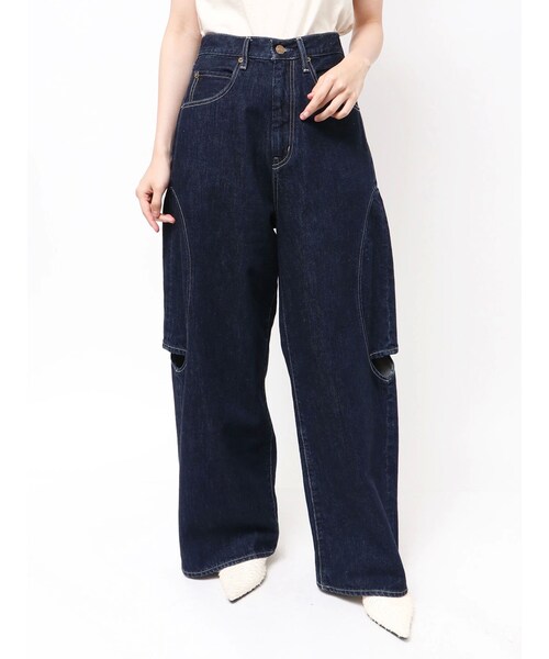 Ungrid（アングリッド）の「【Htage】サイドカットデザインルーズデニム（その他・レディース・インディゴ・24ｲﾝﾁ/25ｲﾝﾁ/26ｲﾝﾁ）」の2枚目の写真